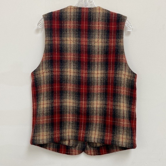 Eddie Bauer Legends Plaid Button Wool Vest Women’s Size Medium - Picture 12 of 12